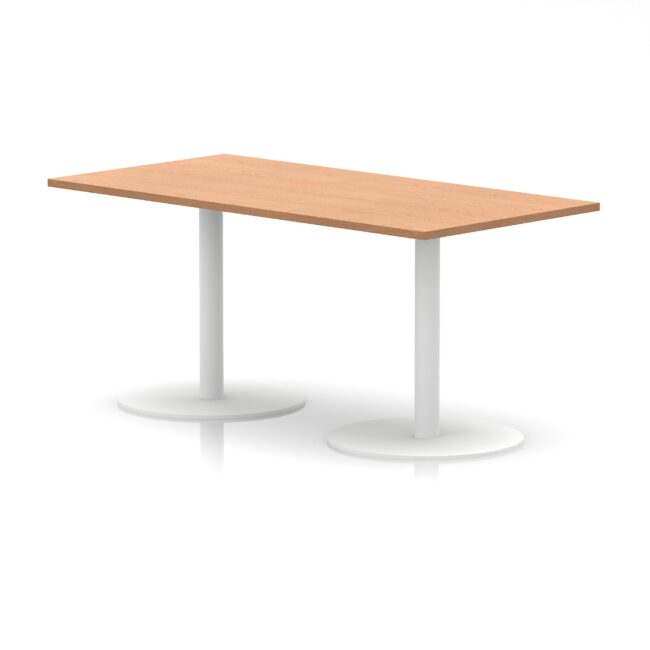 Italia Rectangular Poseur Table White Leg - Image 29