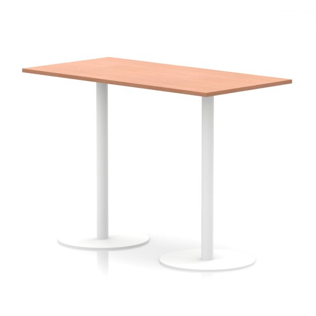 Italia Rectangular Poseur Table White Leg - Image 31