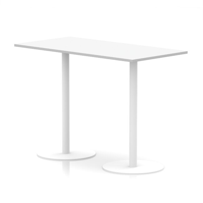 Italia Rectangular Poseur Table White Leg - Image 33