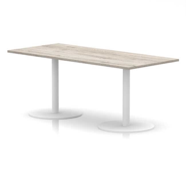 Italia Rectangular Poseur Table White Leg - Image 42