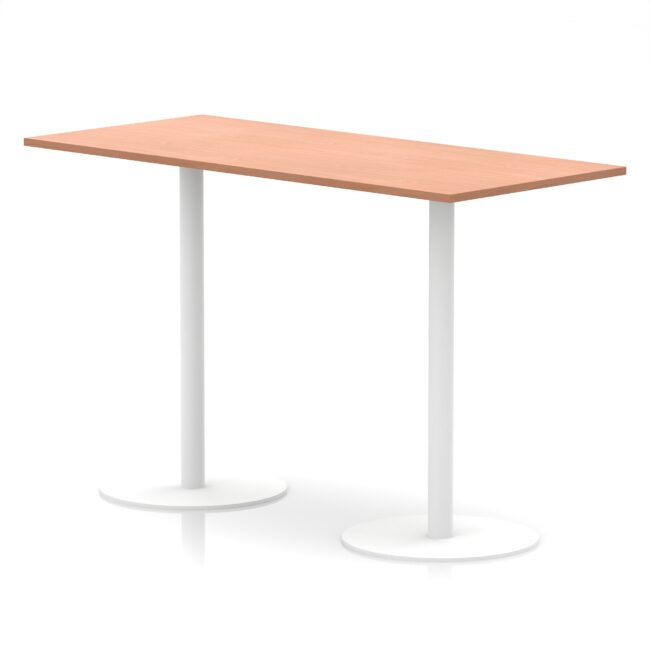 Italia Rectangular Poseur Table White Leg - Image 43