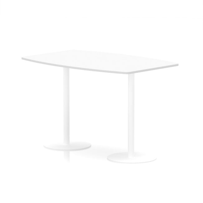 Italia High Gloss Boardroom Table White Leg - Image 4