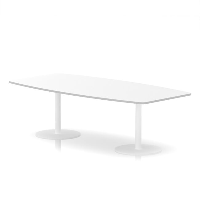 Italia High Gloss Boardroom Table White Leg - Image 6
