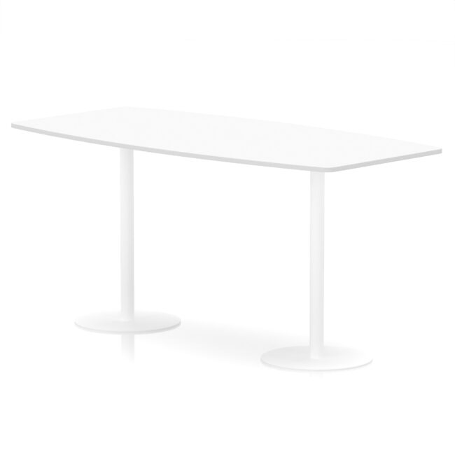 Italia High Gloss Boardroom Table White Leg - Image 8