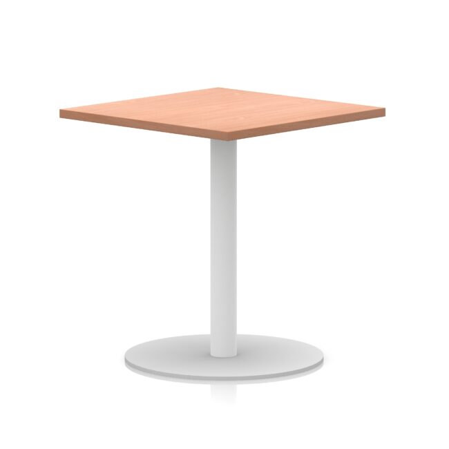 Italia Square Poseur Table White Leg - Image 13