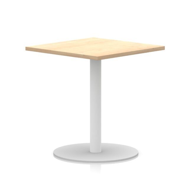 Italia Square Poseur Table White Leg - Image 16