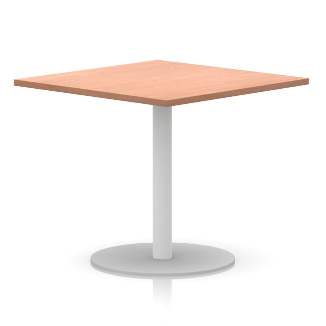 Italia Square Poseur Table White Leg - Image 25