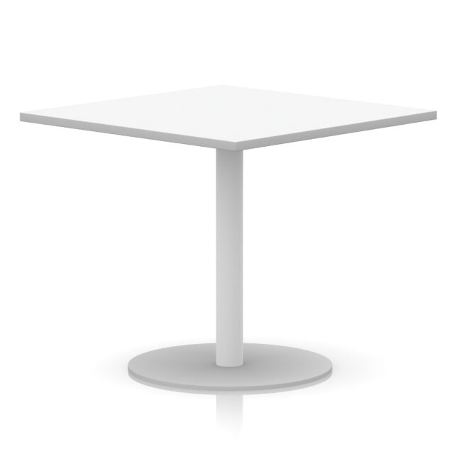 Italia Square Poseur Table White Leg - Image 27