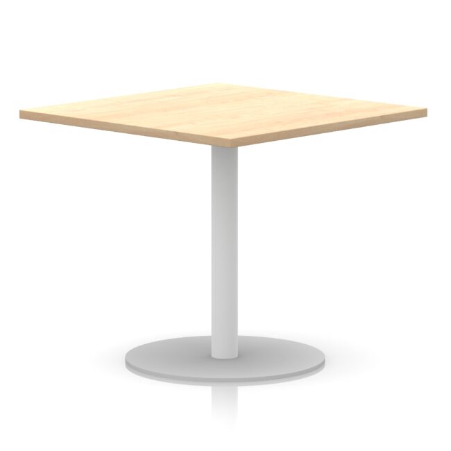 Italia Square Poseur Table White Leg - Image 28