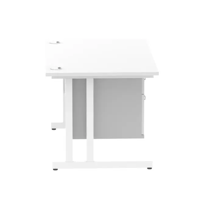 Impulse 1200mm Cantilever Straight Desk With Single Fixed Pedestal - Image 53