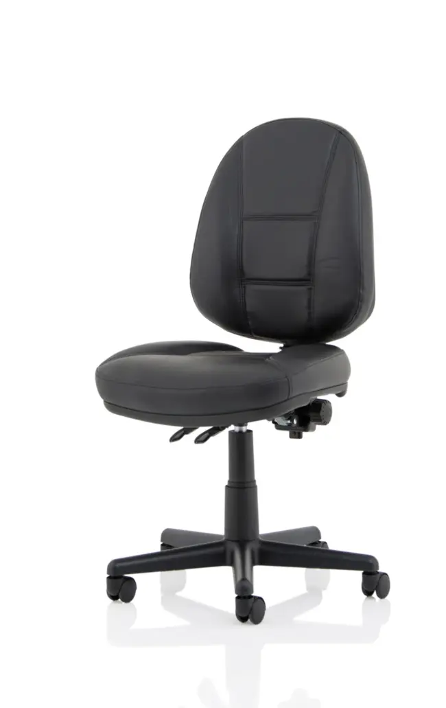 Jackson Medium Back Black Leather Task Operator Office Chair - Image 2