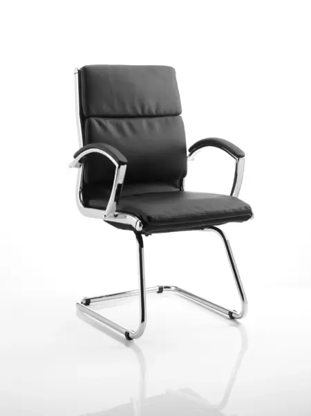 Classic Medium Back Cantilever Visitor Chair with Arms