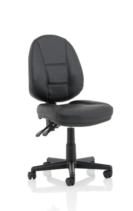 Jackson Medium Back Black Leather Task Operator Office Chair