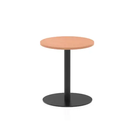 Italia Round Poseur Table Black Leg