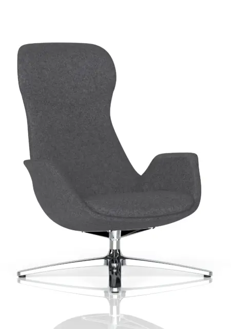 Etta Dark Grey Cashmere Lounge Chair