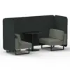 Rivet - Charcoal Panels And Vitreous Sofa