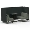Rivet - Charcoal Panels And Vitreous Sofa